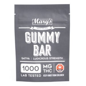 1000mg THC Sativa Gummy Bar (Mary’s Edibles)