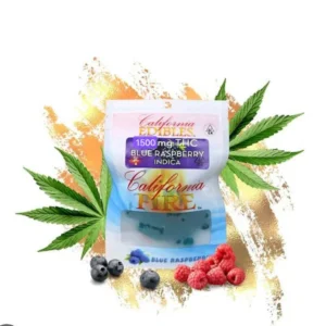 Blue Raspberry California Fire Gummies – THC 1500mg