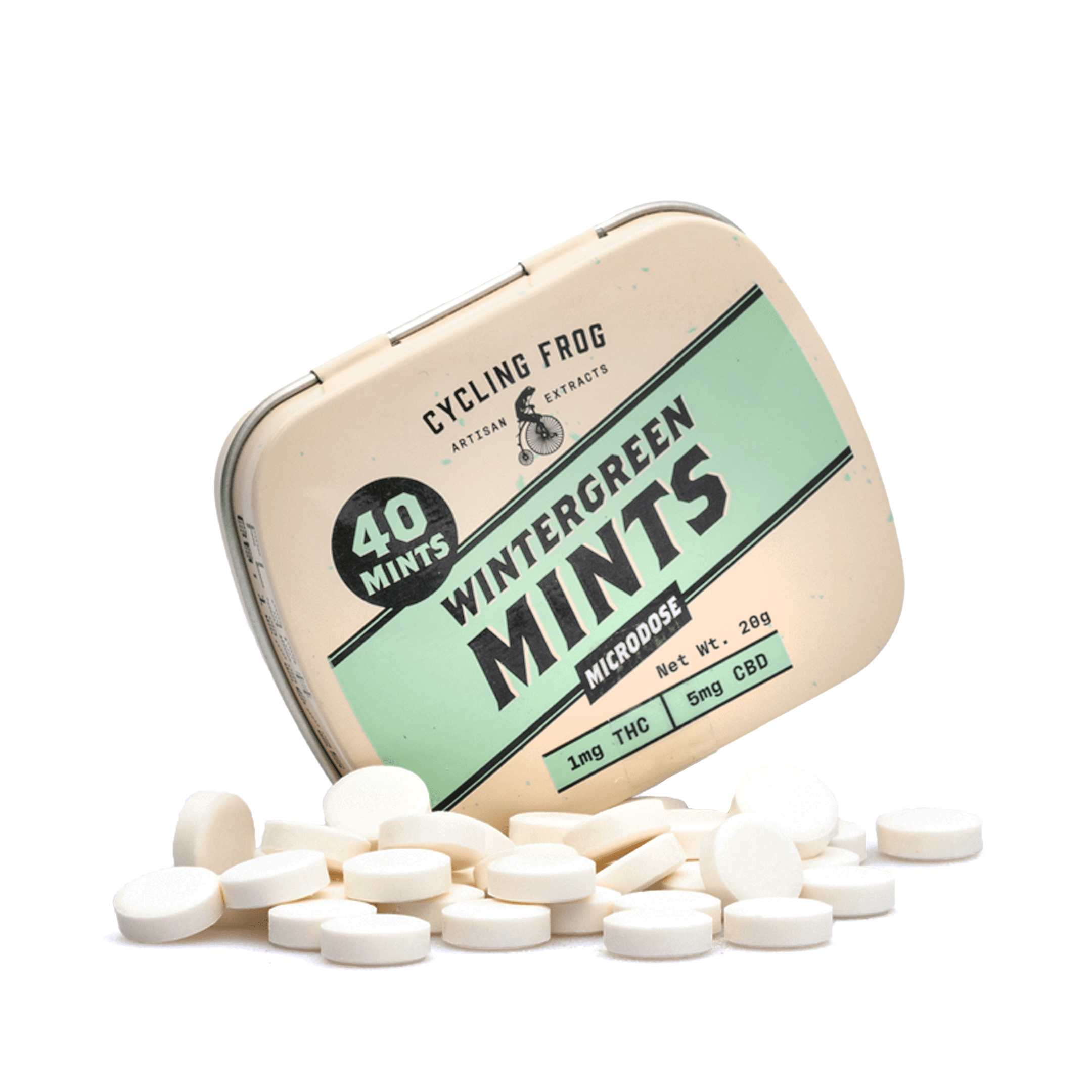 Cycling Frog Wintergreen Mints (40 mg Delta 9 THC + 200 mg CBD Total)