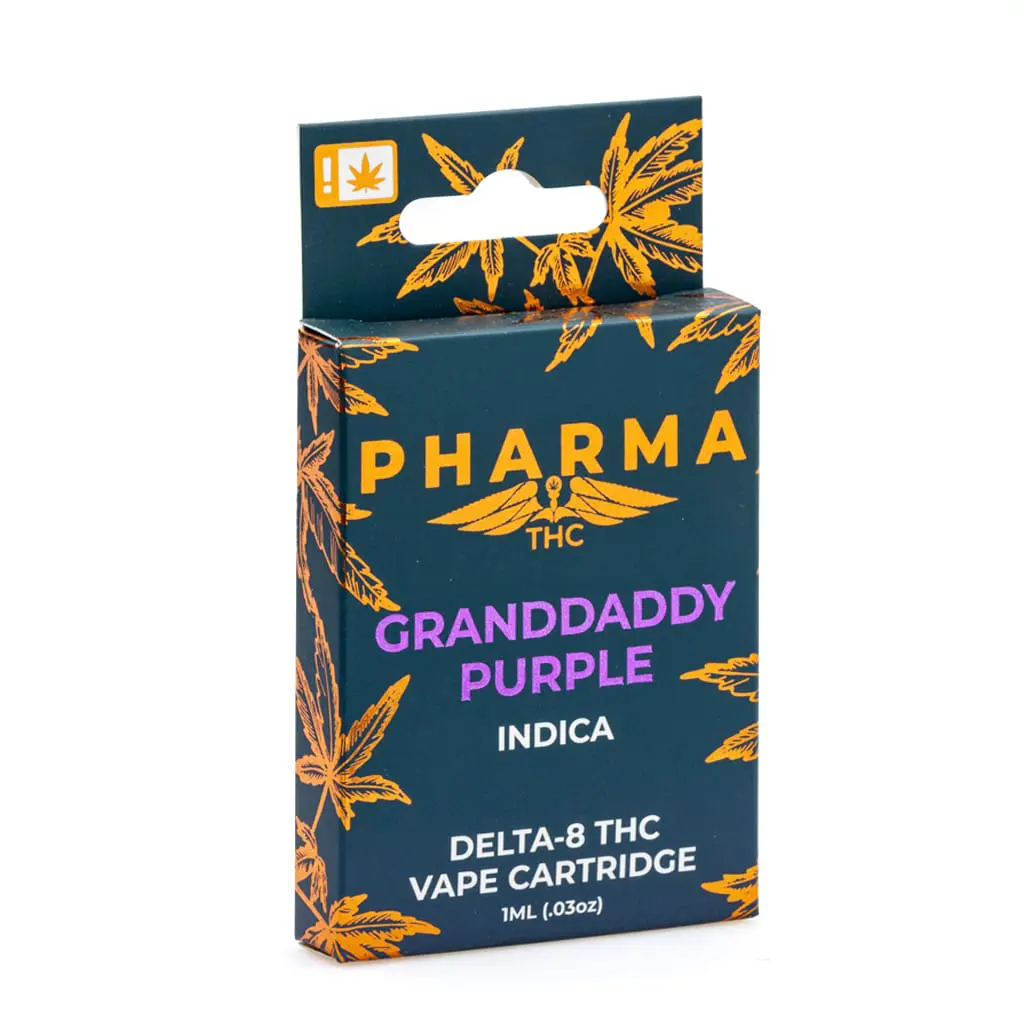 PharmaTHC Delta 8 THC Vape Cartridge – Granddaddy Purple - Image 2